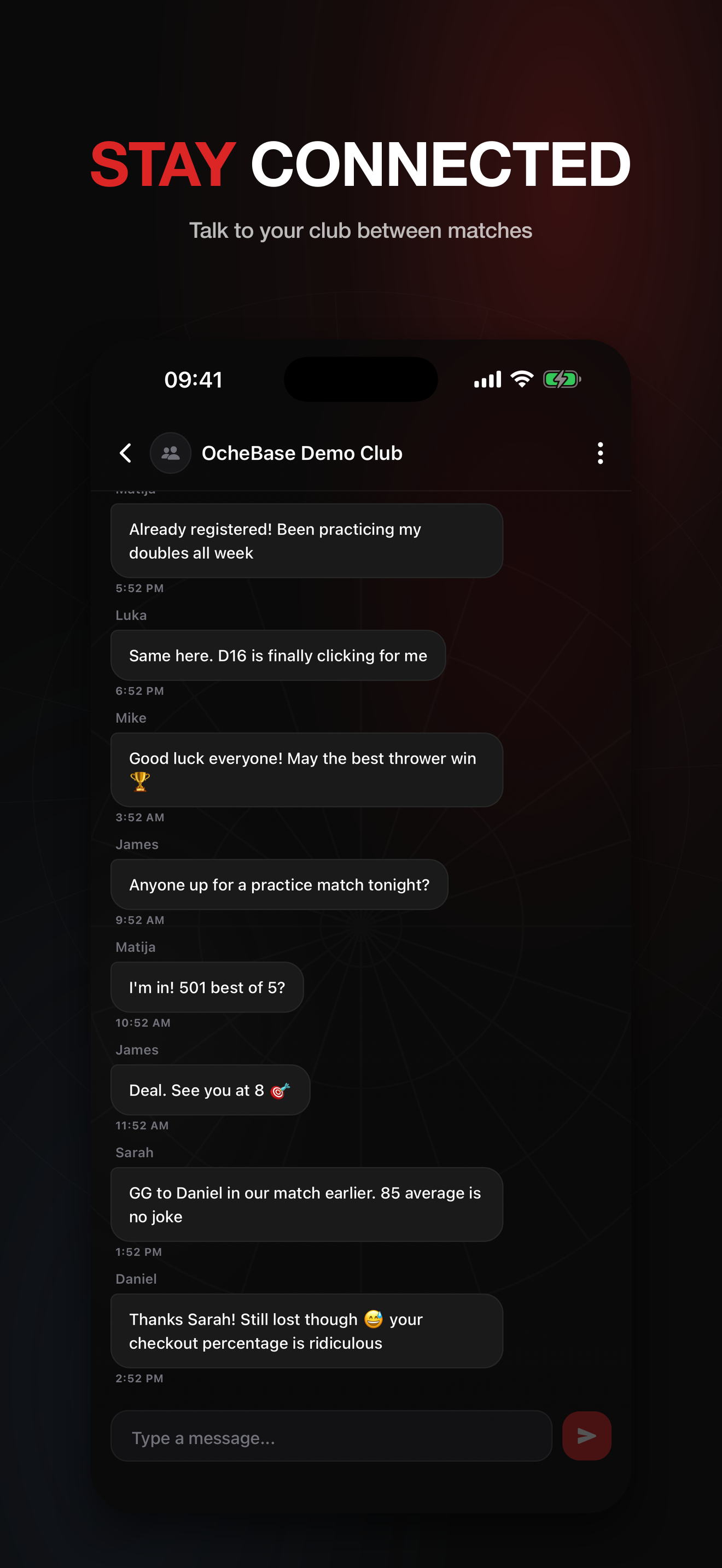 Chat and notifications in OcheBase